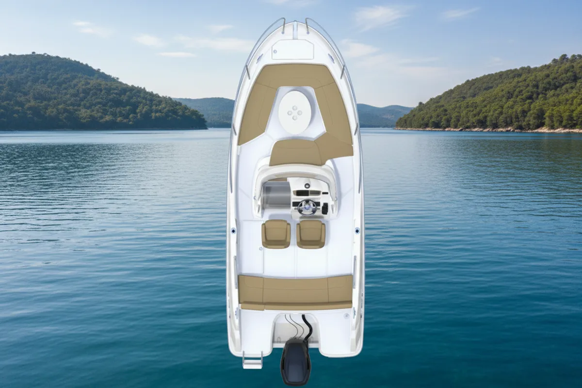 Exterior view of Jeanneau Cap Camarat 6.5 CC, a Jeanneau Cap Camarat 6.5 CC motorboat at Općina Medulin, Croatia
