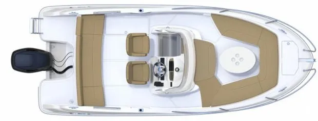 Floor plan of Jeanneau Cap Camarat 6.5 CC, a Jeanneau Cap Camarat 6.5 CC motorboat at Općina Medulin, Croatia