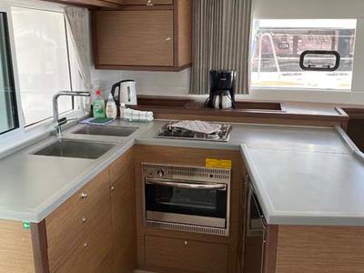 Galley of Dreamelli, a Lagoon 450 F catamaran at Grad Trogir, Croatia
