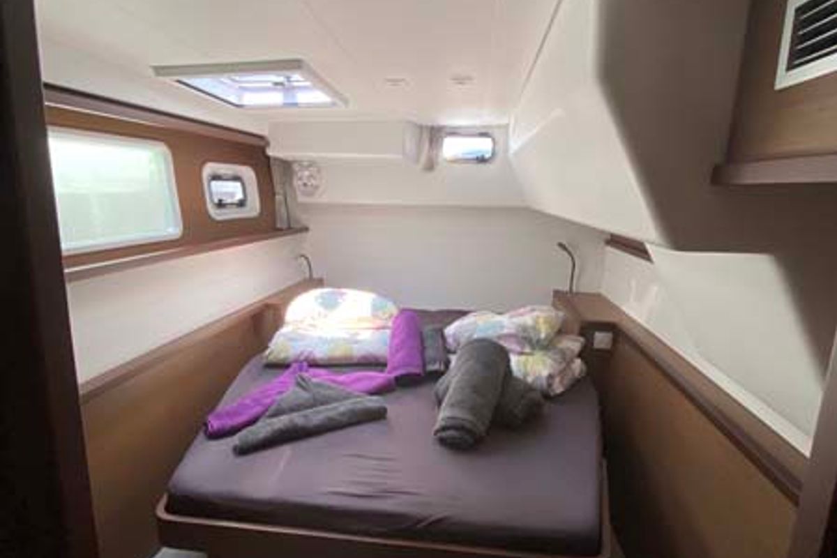 Cabin on Dreamelli, a Lagoon 450 F catamaran at Grad Trogir, Croatia