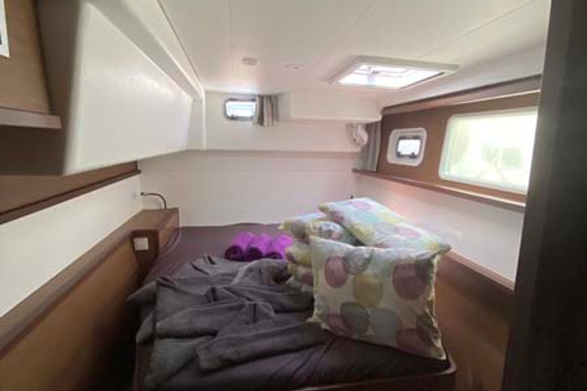 Cabin on Dreamelli, a Lagoon 450 F catamaran at Grad Trogir, Croatia