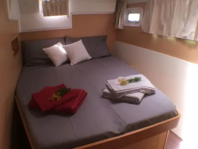 Cabin on Tortuga, a Lagoon 400 catamaran at Municipal Unit of Lefkada, Greece