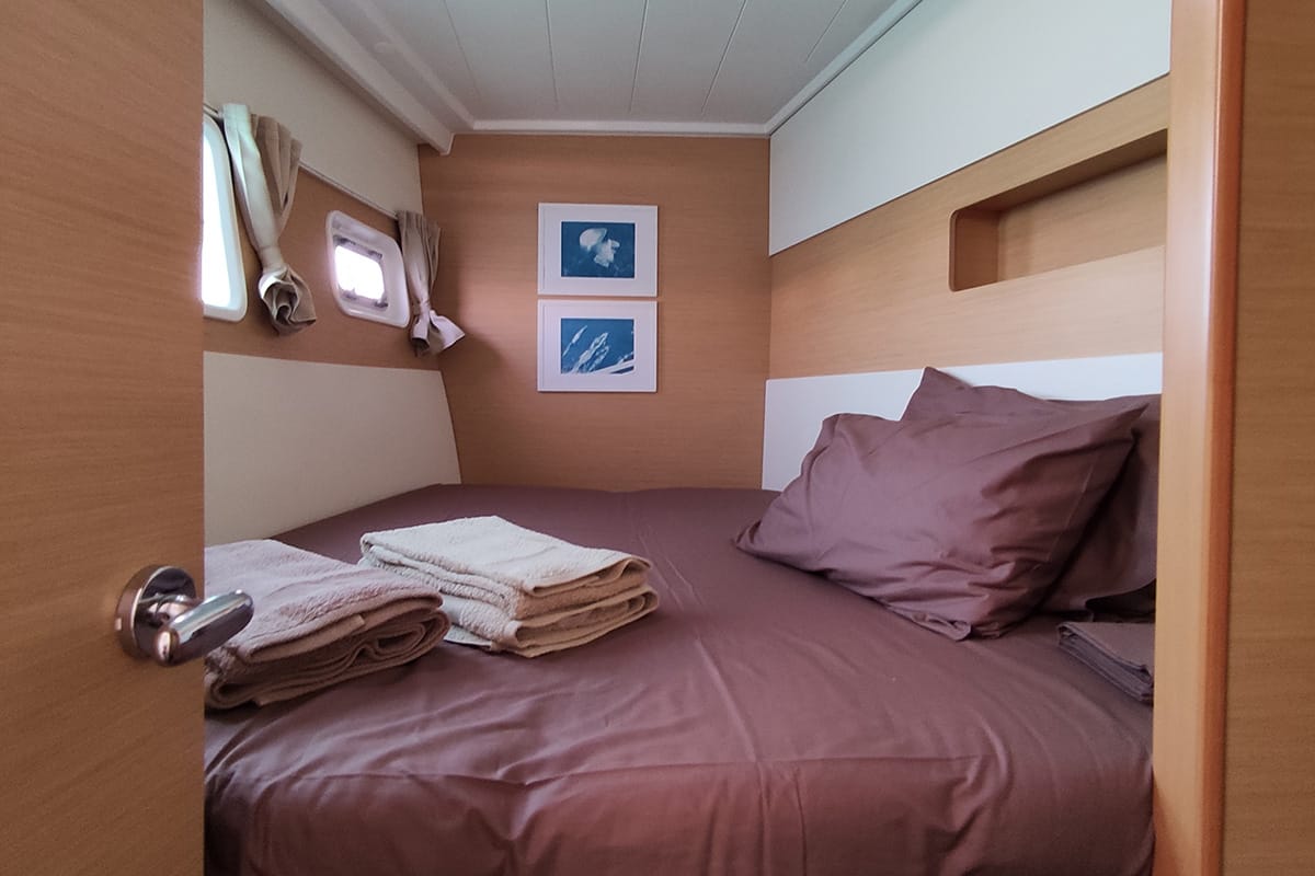 Cabin on Tortuga, a Lagoon 400 catamaran at Municipal Unit of Lefkada, Greece