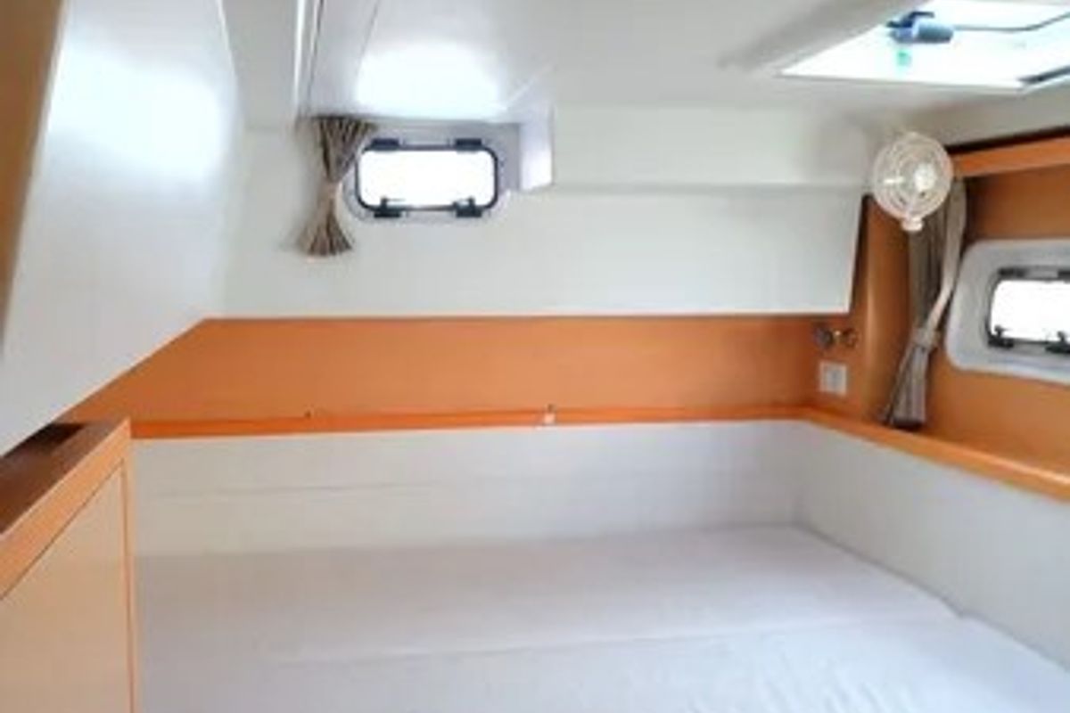 Cabin on Tortilla, a Lagoon 39 catamaran at Athens, Greece