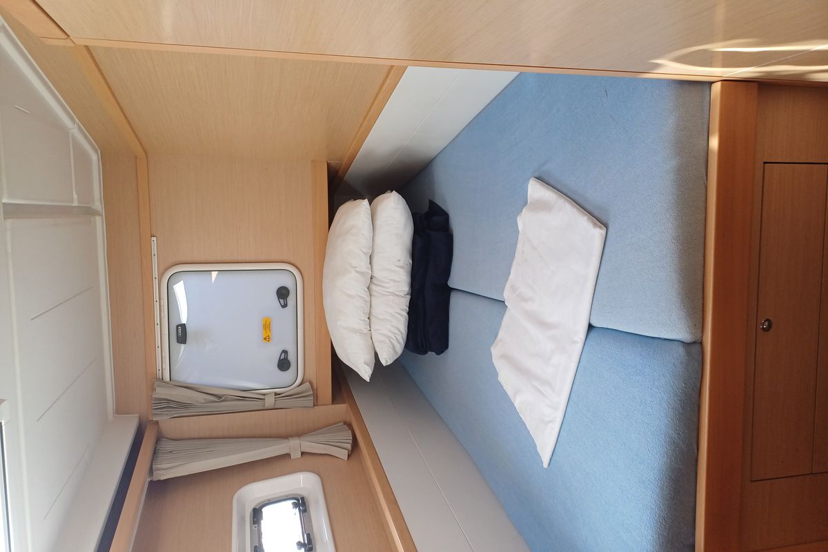 Cabin on Tortilla, a Lagoon 39 catamaran at Athens, Greece