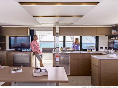 Galley of Vuk, a Lagoon 46 catamaran at Seget Donji, Croatia