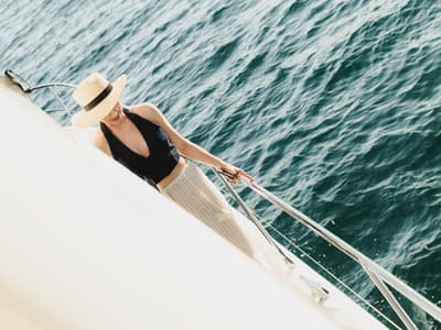 Deck of Shaft, a Jeanneau Prestige 590 Flybridge yacht at Podstrana - Miljevac, Croatia