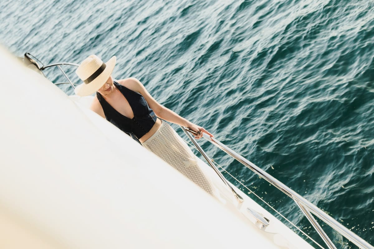 Deck of Shaft, a Jeanneau Prestige 590 Flybridge yacht at Podstrana - Miljevac, Croatia
