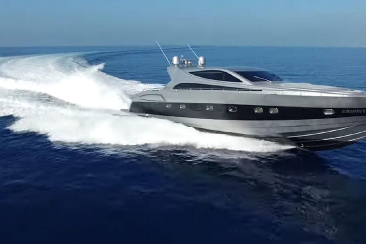 Exterior view of Tamurel, a Alfamarine 78HT yacht at Palermo, Italy