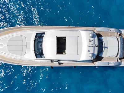Deck of Tamurel, a Alfamarine 78HT yacht at Palermo, Italy