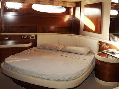 Salon of Tamurel, a Alfamarine 78HT yacht at Palermo, Italy