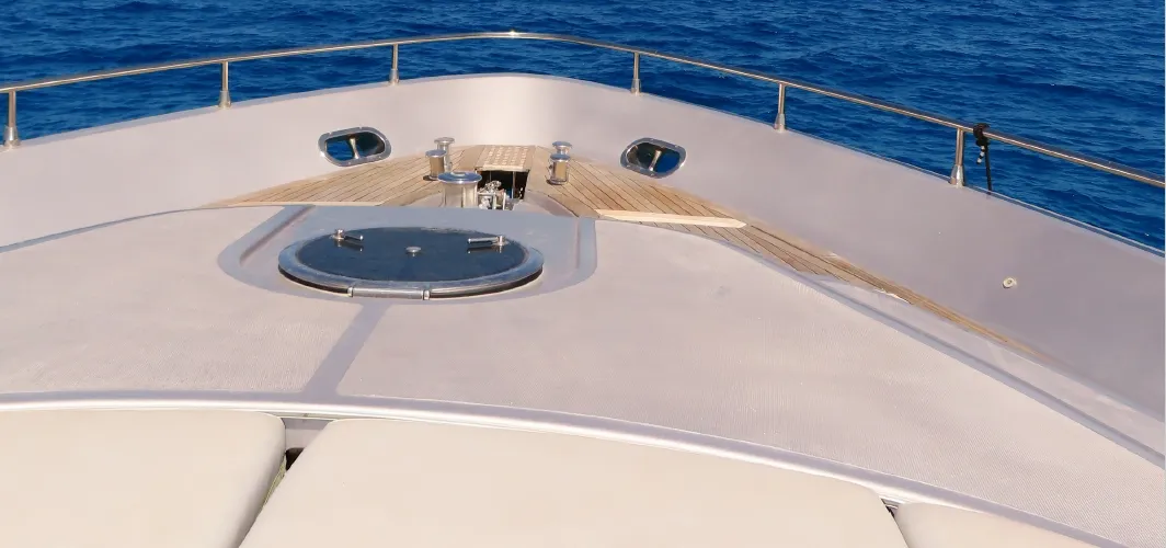 Cockpit of Tamurel, a Alfamarine 78HT yacht at Palermo, Italy