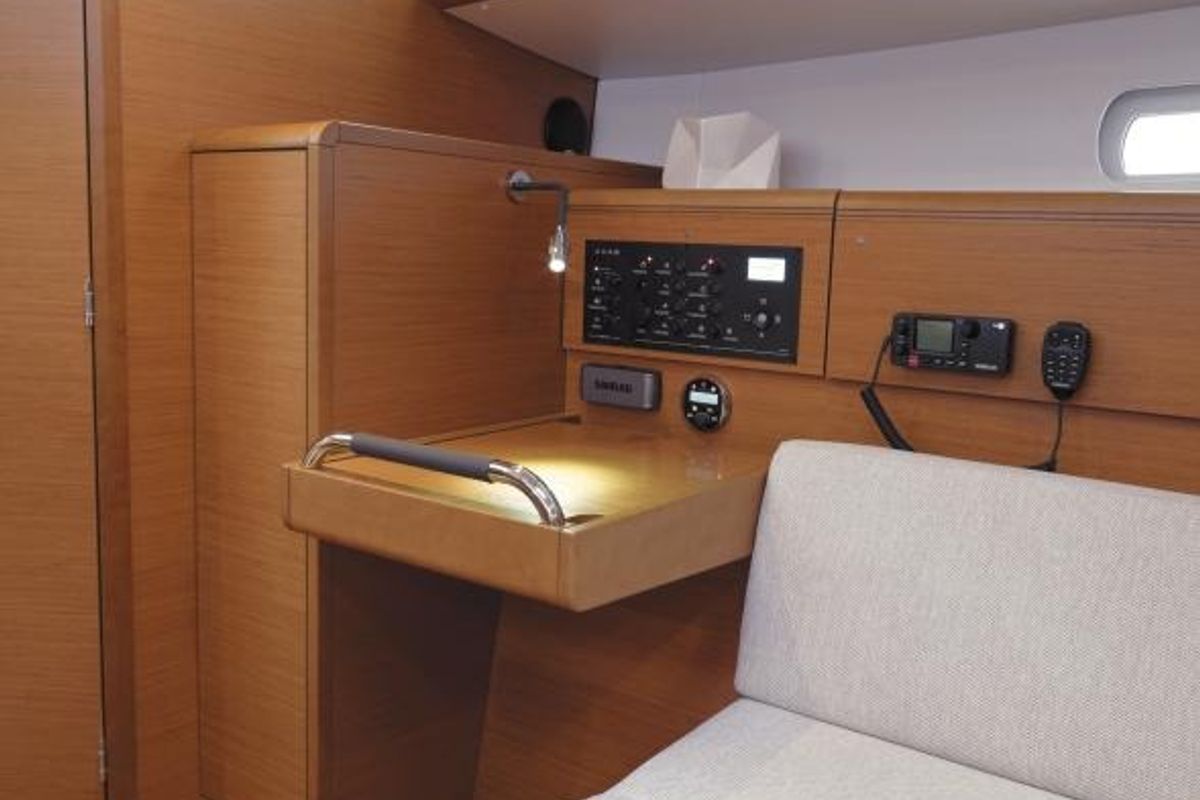 Salon of Minerva, a Jeanneau Sun Odyssey 379 sailboat at Salerno, Italy