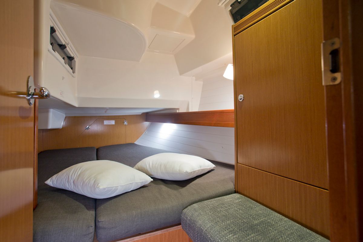 Cabin on Mystic, a Bavaria 36 Cruiser sailboat at Grad Šibenik, Croatia
