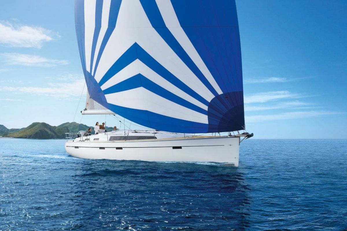 Exterior view of Nata, a Bavaria Cruiser 51 sailboat at Volos Municipality, Greece