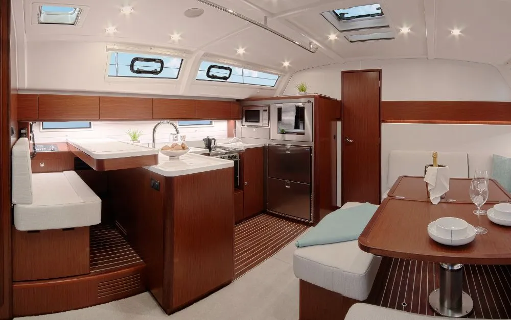 Galley of Nata, a Bavaria Cruiser 51 sailboat at Volos Municipality, Greece