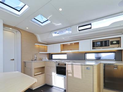 Galley of Scooby Doo, a Dufour 44 sailboat at Grad Pula, Croatia