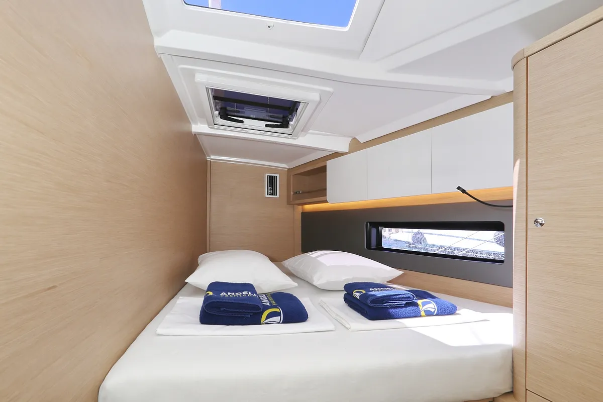 Cabin on Scooby Doo, a Dufour 44 sailboat at Grad Pula, Croatia