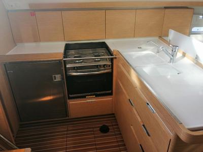 Galley of Maui, a Elan 45 sailboat at Gdańsk, Poland