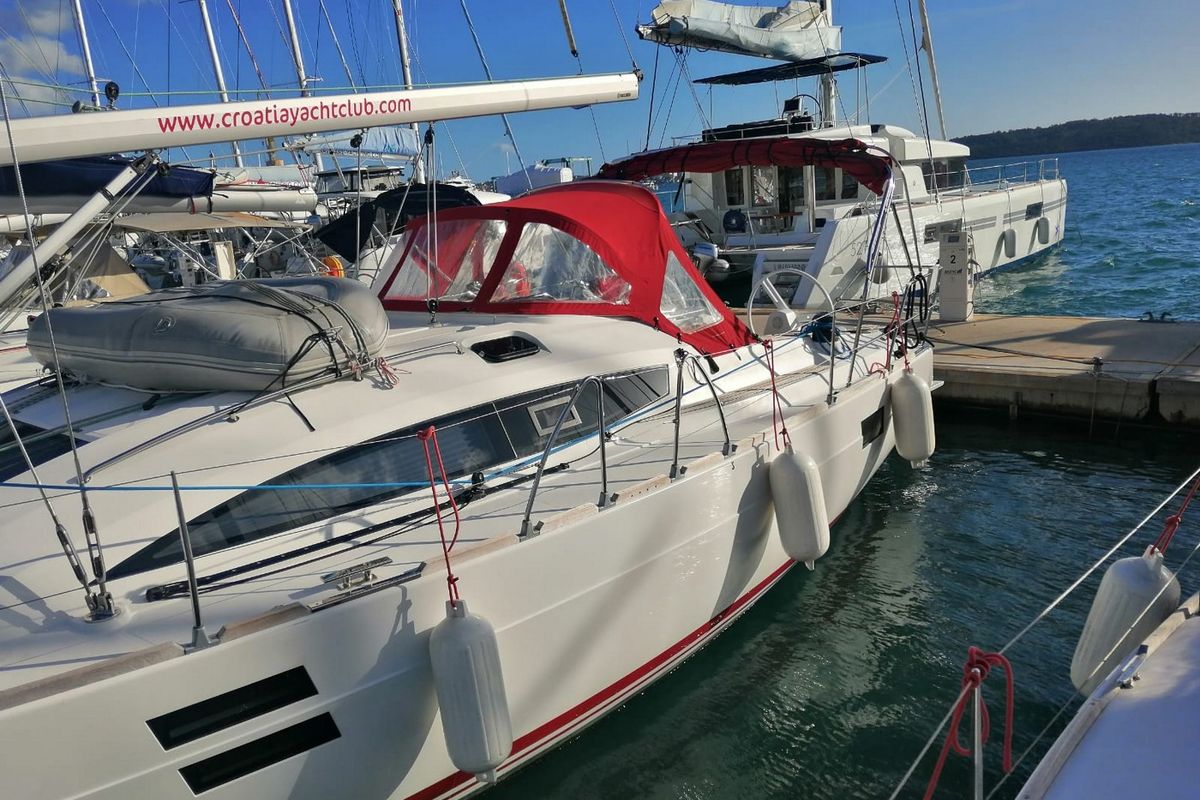 Exterior view of Maui, a Elan 45 sailboat at Gdańsk, Poland