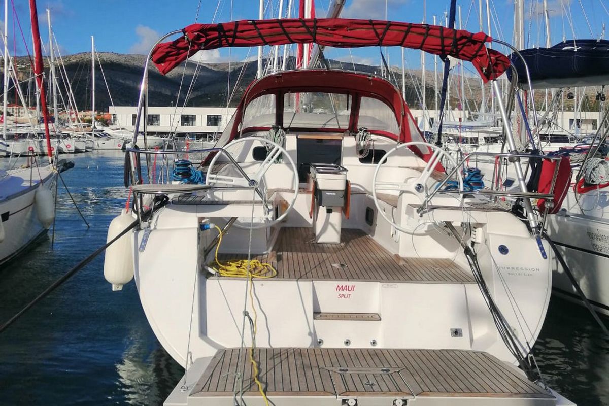 Exterior view of Maui, a Elan 45 sailboat at Gdańsk, Poland