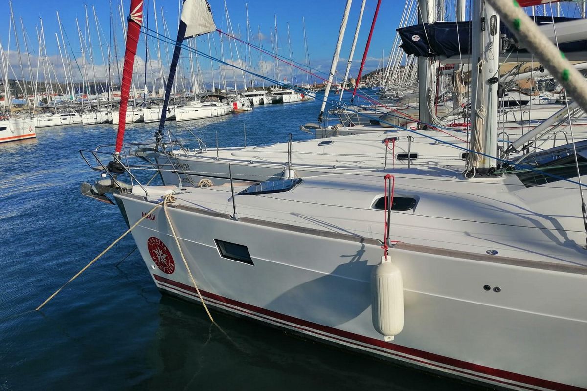 Exterior view of Maui, a Elan 45 sailboat at Gdańsk, Poland