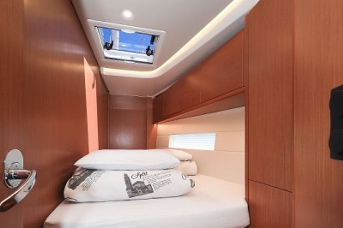 Cabin on Katharina, a Bavaria C45 Style sailboat at Grad Biograd na Moru, Croatia