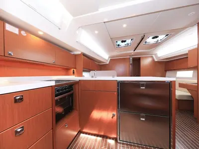 Galley of Katharina, a Bavaria C45 Style sailboat at Grad Biograd na Moru, Croatia