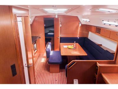 Salon of Klelia, a Bavaria Cruiser 40 sailboat at Athens, Greece