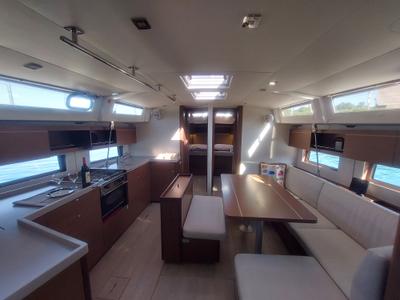 Galley of AF-O46.1, a Beneteau Oceanis 46.1 sailboat at Municipal Unit of Lefkada, Greece