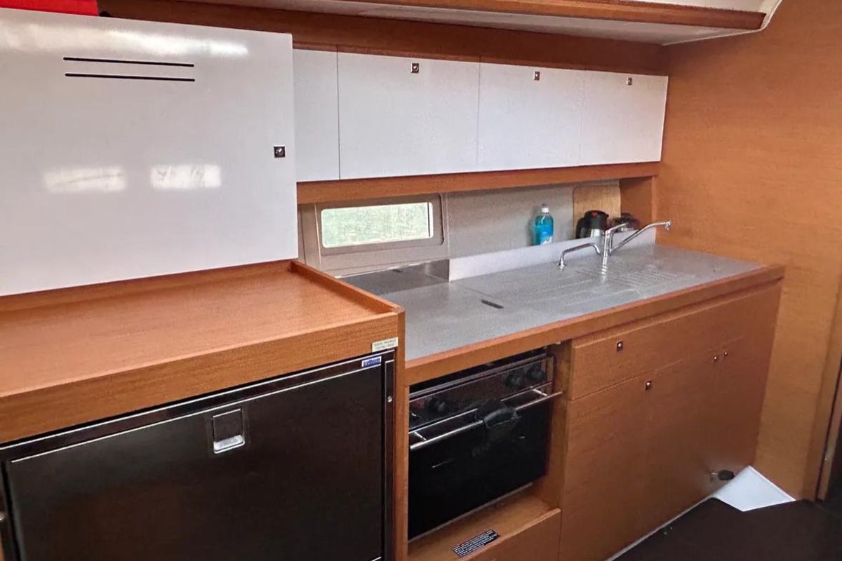 Galley of Sail Corvus, a Dufour 390 GL sailboat at Marmaris, Turkey