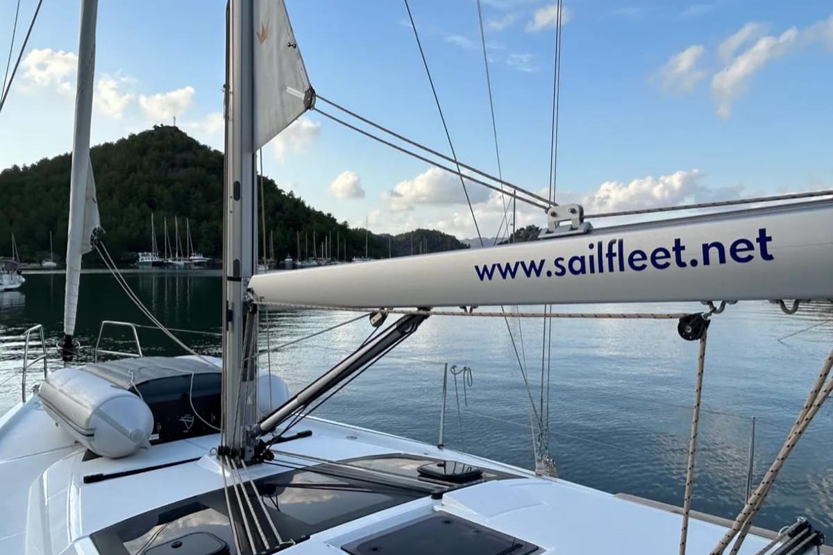 Sail Corvus, a Dufour 390 GL sailboat at Marmaris, Turkey