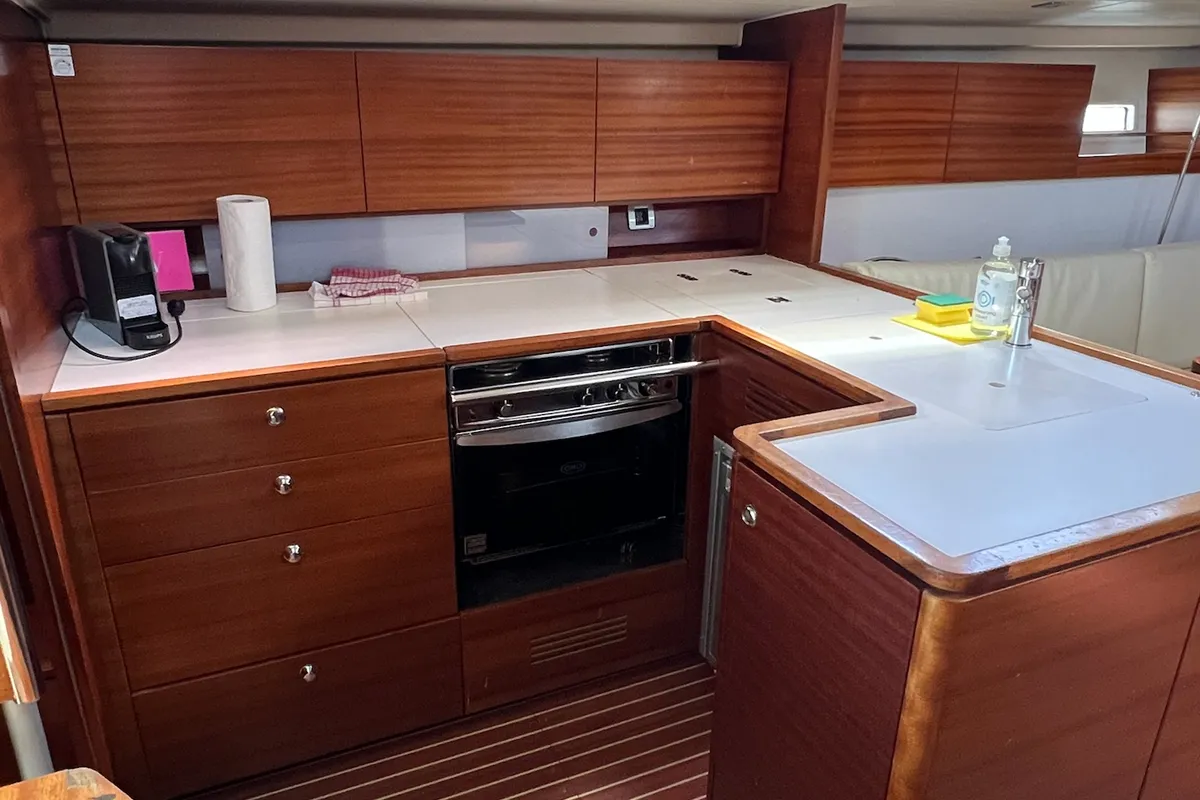Cabin on Calanthe, a AD Boats Salona 44 sailboat at Grad Kaštela, Croatia