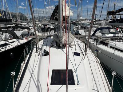 Salon of Calanthe, a AD Boats Salona 44 sailboat at Grad Kaštela, Croatia