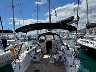 Cockpit of Calanthe, a AD Boats Salona 44 sailboat at Grad Kaštela, Croatia