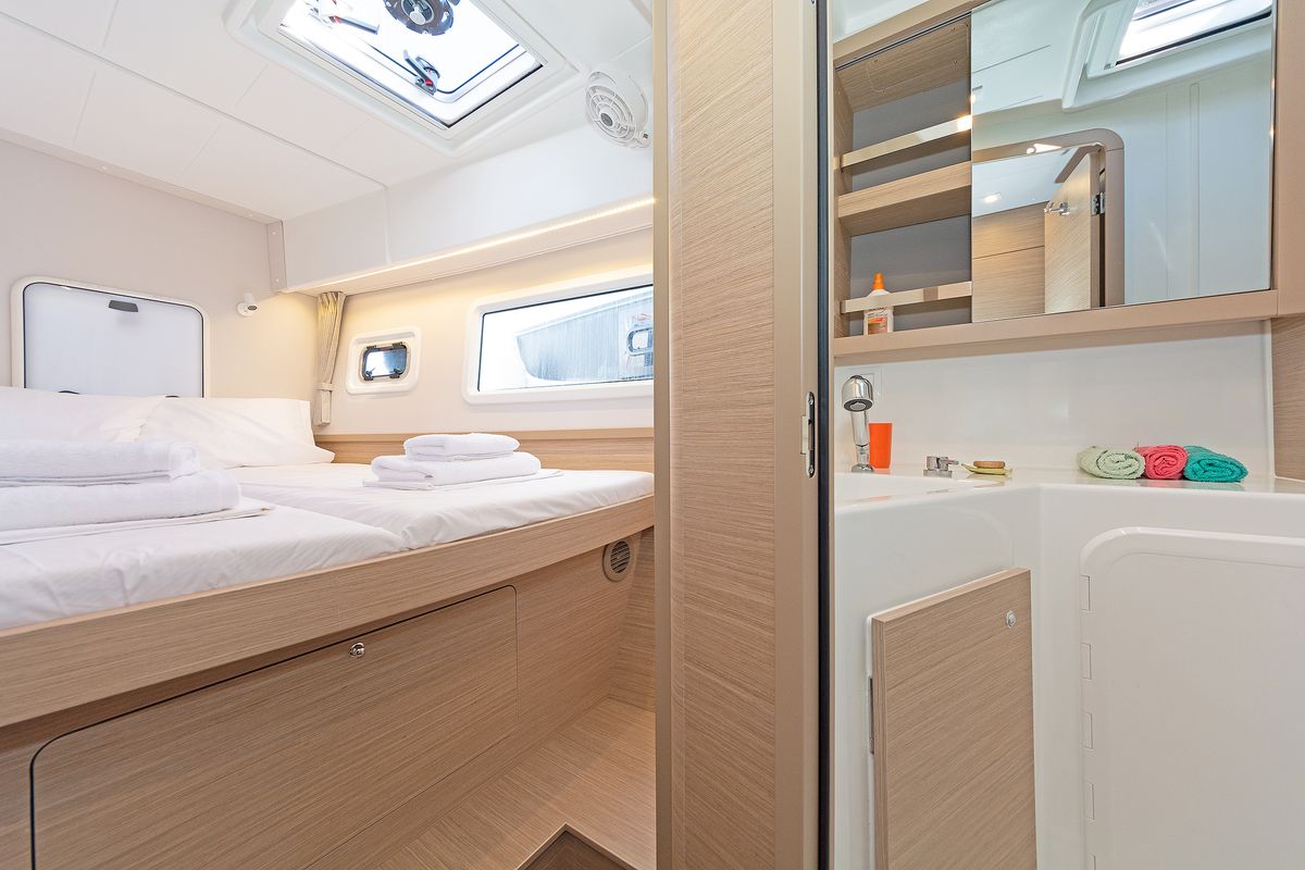 Cabin on Dream Waters, a Lagoon 42 catamaran at Volos Municipality, Greece