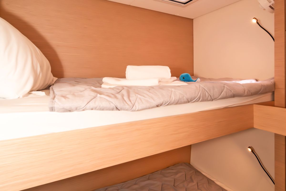 Cabin on First Life, a Fountaine Pajot Tanna 47 catamaran at Skradin, Croatia
