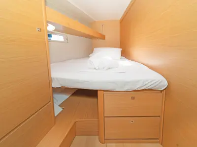Cabin on Vanilla, a Dufour 460 Grand Large sailboat at Athens, Greece