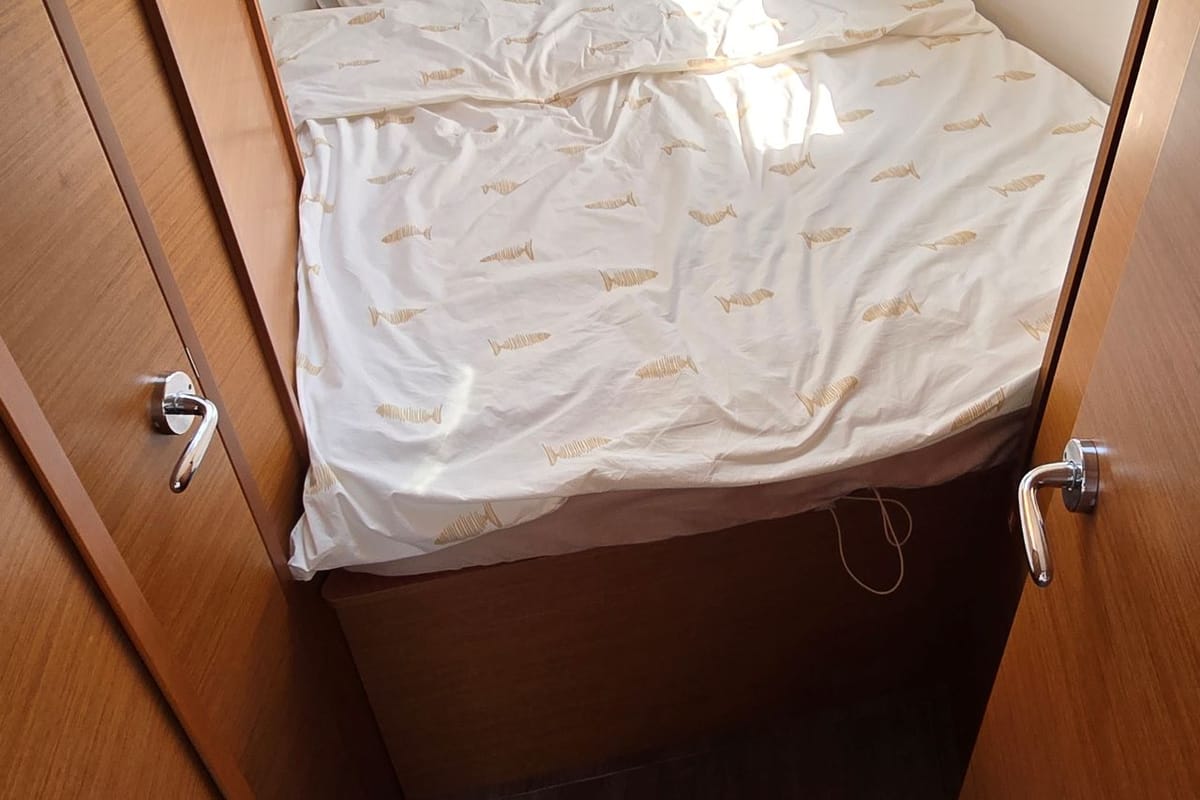 Cabin on Princess Anja, a Jeanneau Sun Odyssey 380 sailboat at Grad Pula, Croatia