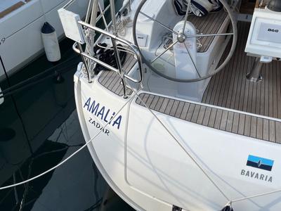 Deck of Amalia, a Bavaria Cruiser 37 sailboat at Općina Sukošan, Croatia