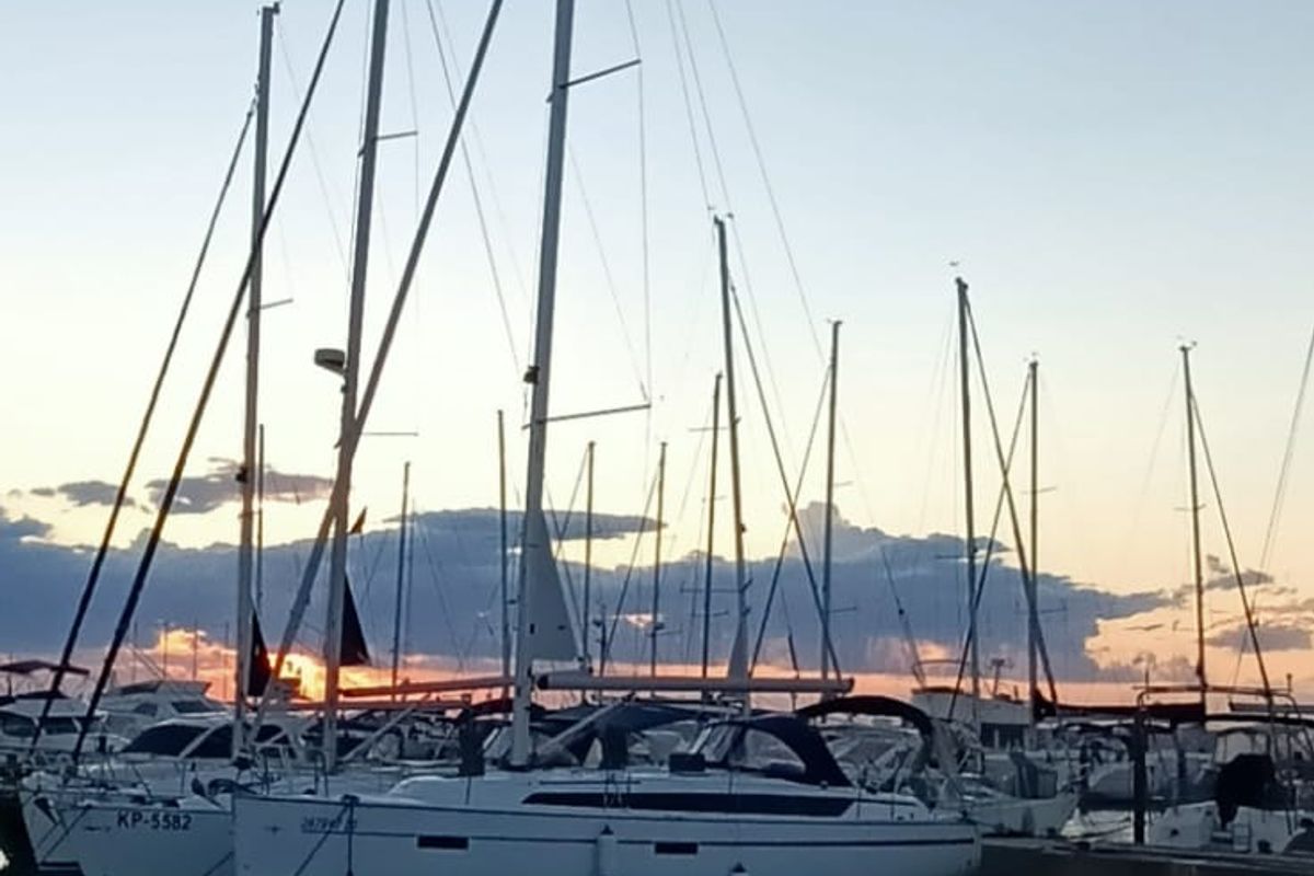 Exterior view of Amalia, a Bavaria Cruiser 37 sailboat at Općina Sukošan, Croatia
