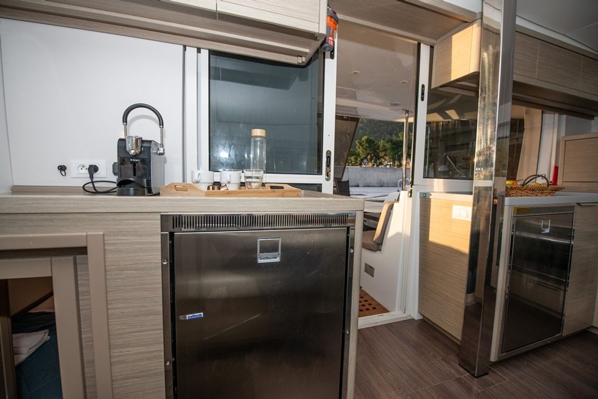 Galley of Elia, a Lagoon 40 catamaran at Neo Klima, Greece