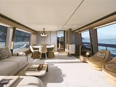 Salon of Balance, a Azimut 82 Fly yacht at Grad Šibenik, Croatia