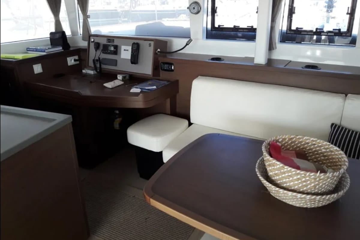 Aristofanis, a Lagoon 450 F catamaran at Municipal Unit of Lefkada, Greece