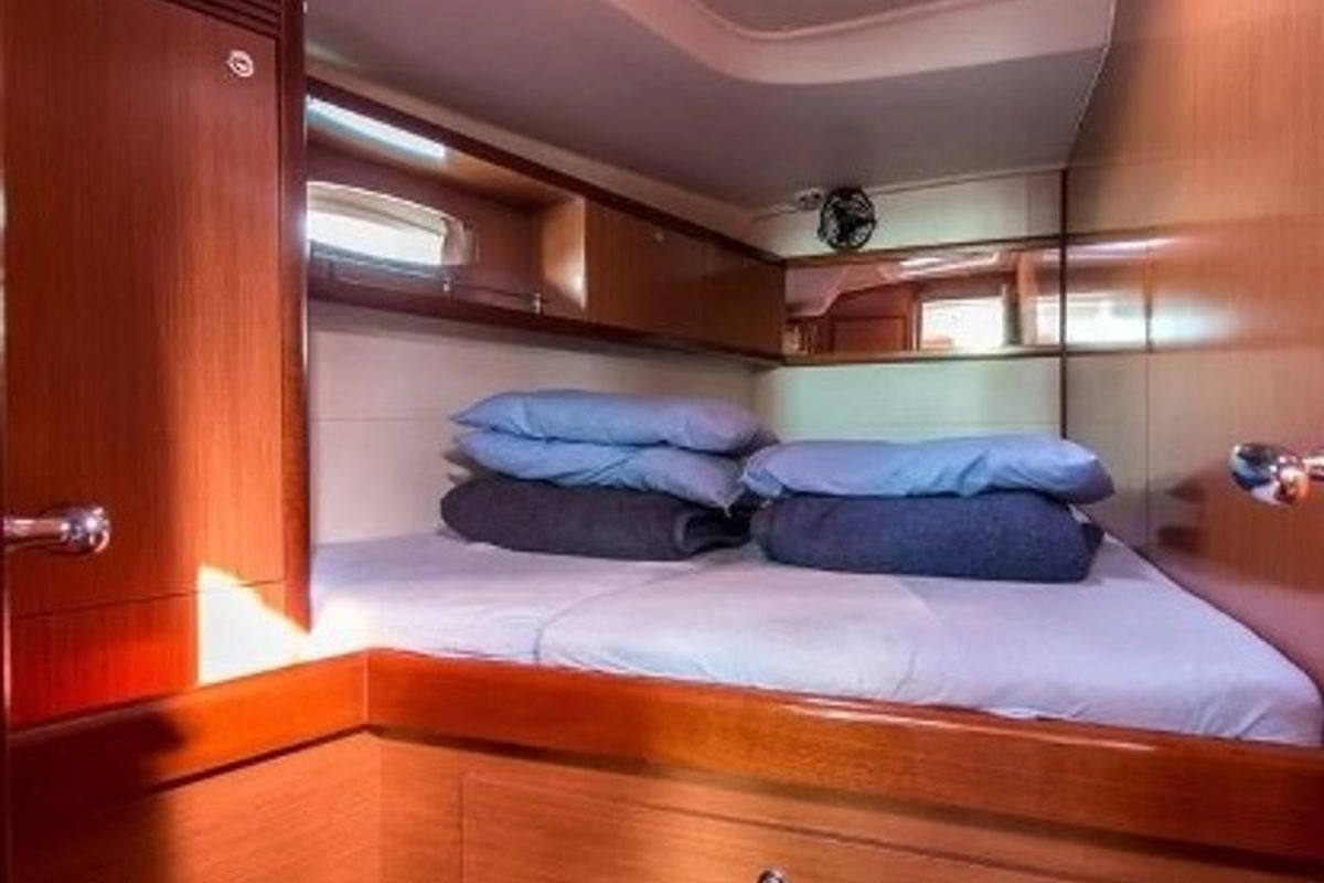 Cabin on Sirena De Oro, a Beneteau Oceanis 54 sailboat at Municipal Unit of Palairos, Greece