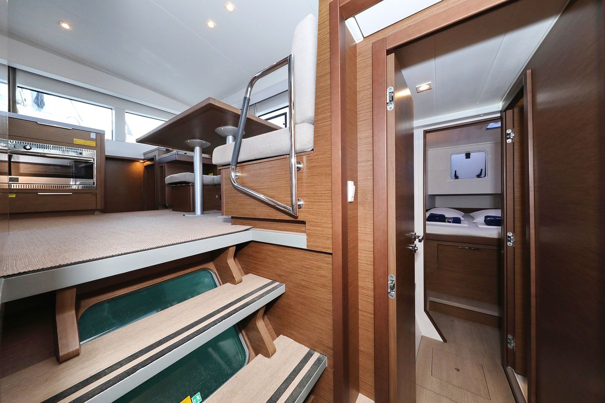 Cabin on Mars, a Lagoon 40 catamaran at Grad Vodice, Croatia