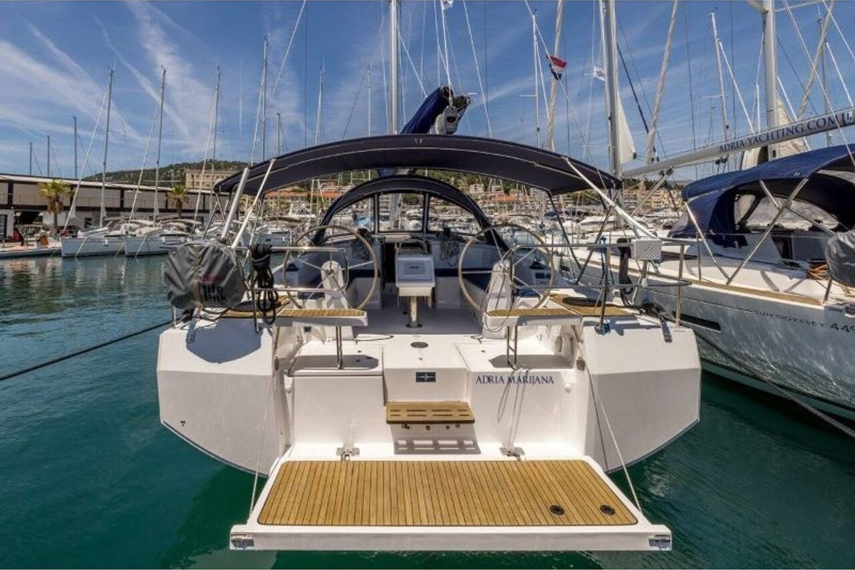 Exterior view of MARIJANA, a Bavaria C42 sailboat at Split, Croatia