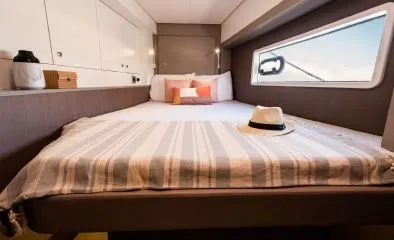 Cabin on Kebifor, a Bali 4.2 catamaran at Municipal Unit of Palairos, Greece