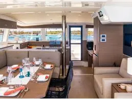 Salon of Kebifor, a Bali 4.2 catamaran at Municipal Unit of Palairos, Greece