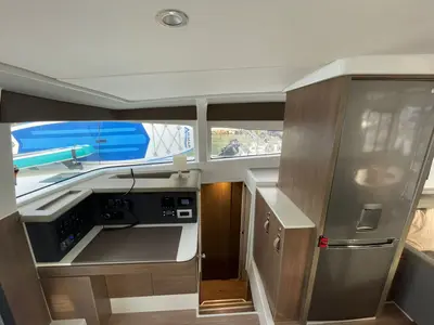 Cockpit of Kebifor, a Bali 4.2 catamaran at Municipal Unit of Palairos, Greece